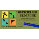 Offizieller Geocache-Sticker, mittel - 4 Farben Druck,...