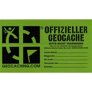 Offizieller Geocache-Sticker, mittel - schwarz Druck