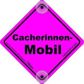 Saugnapfschild Cacherinnen Mobil