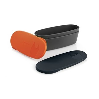 SnapBox, oval, 2erPack, orange-schwarz