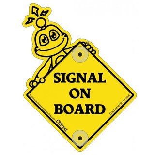 Saugnapfschild Signal on Board 18x14 cm