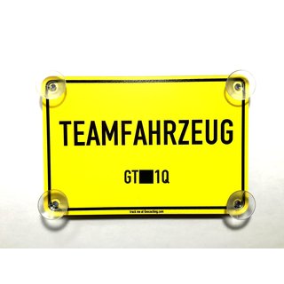 Fahrzeug Saugnapfschild TEAMFAHRZEUG