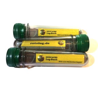 3er Set - PETling Gr.S  mit original Roto Geocaching Logbuch & FTF-Verschluss