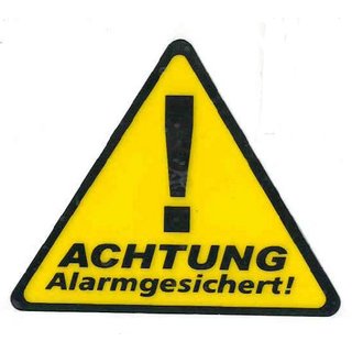 Achtung Alarmgesichert - Aufkleber