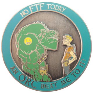 ORC Geocoin - antique silver